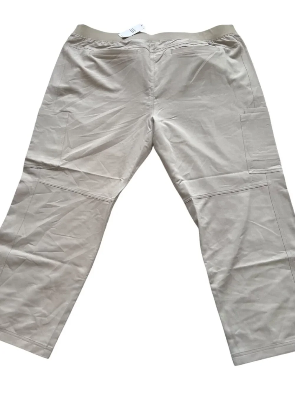 Figs Scrub pants Axim mens 5XLR khaki beige wide elastic waist pockets scrubs